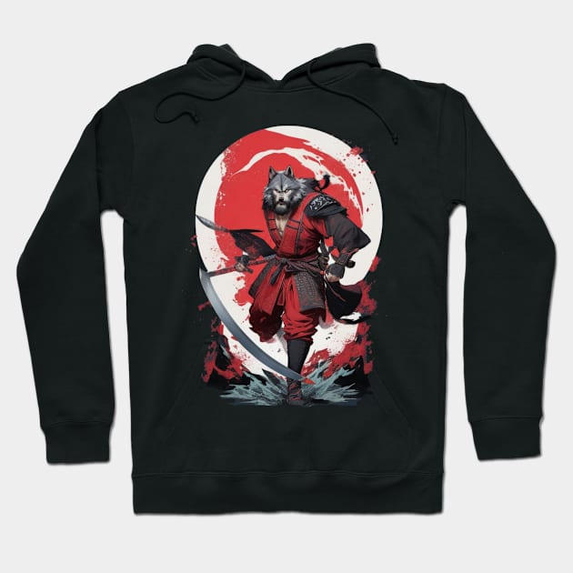 The werewolf man in samurai clothing is our signature summer shirt Hoodie by RACACH